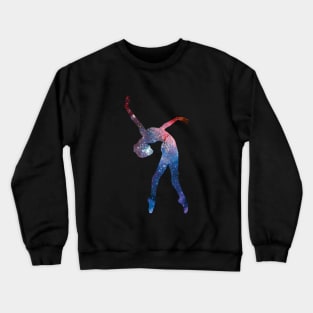 Galaxy ballerina / dancer / gymnast - backbend (galaxy texture) - ballet lover / gymnastics lover / yoga lover Crewneck Sweatshirt